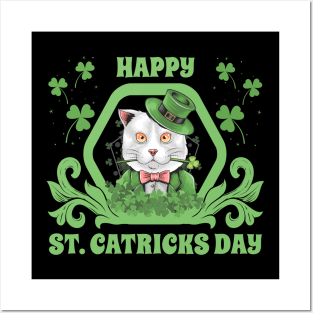 Funny Cat St Patricks Day 2020 Fun Gift Leprechaun Posters and Art